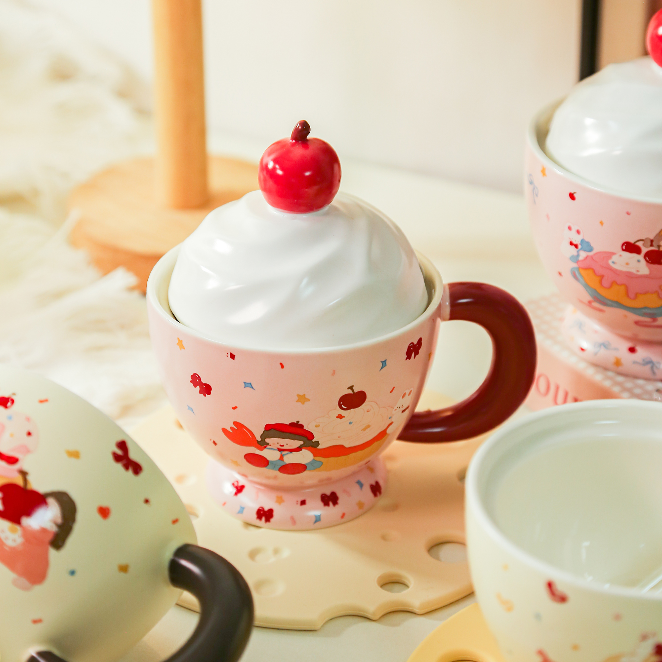 可爱卡通ins马克杯高颜值杯子