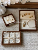 布艺饰品托盘首饰陈列展示拍照直播手串项链戒指耳钉收纳盘