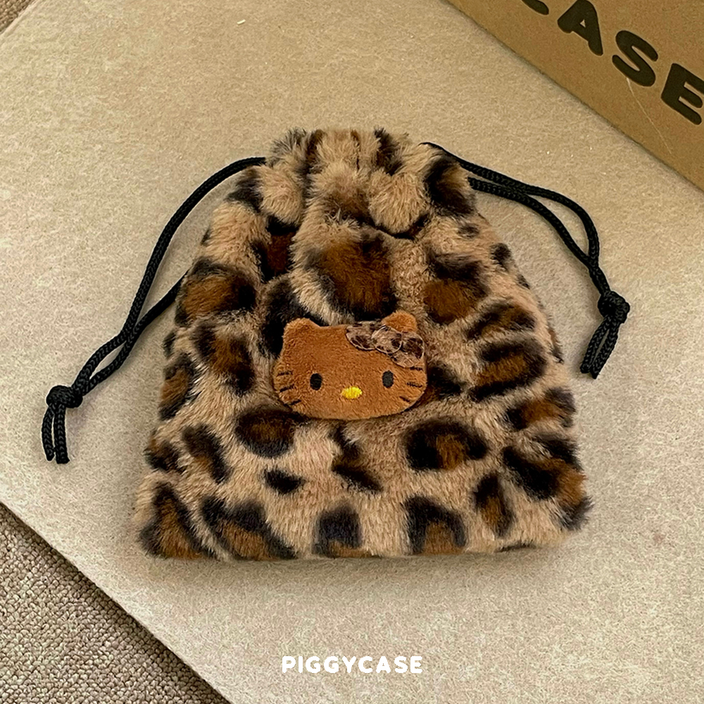 朱壳儿豹纹kitty收纳袋