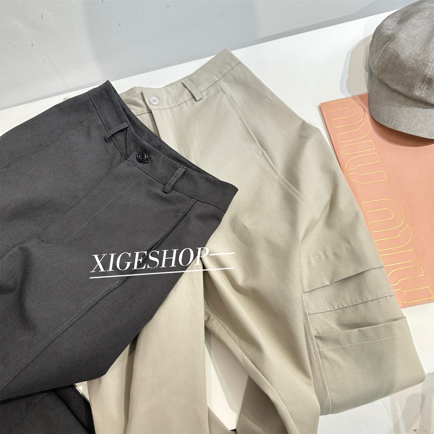 韩系高腰显瘦纯棉工装裤女显瘦宽松直筒阔腿休闲裤长裤2025秋新款,女装/女士精品,休闲裤,淘宝优惠券,粉丝福利购,淘宝优惠卷