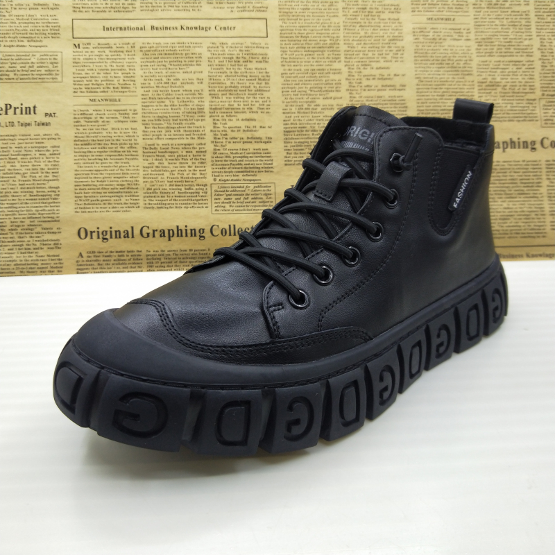 保暖短筒高帮休闲马丁靴男靴子