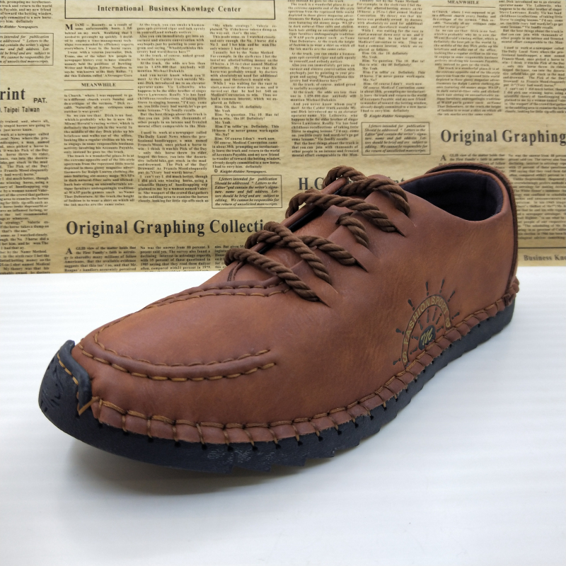 撤柜清仓真皮软底上线休闲板鞋防滑透气驾车鞋户外运动鞋百搭男鞋