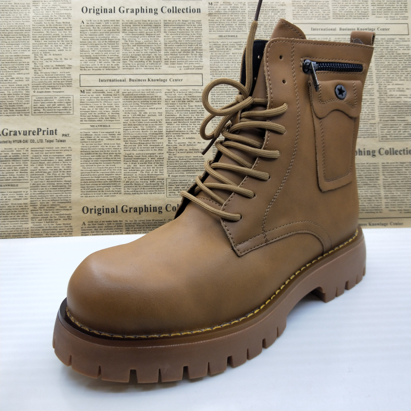 43码孤品清仓真皮侧拉链加绒厚绒保暖软底圆头时尚马丁靴休闲男靴