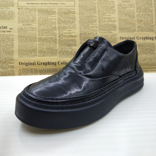 撤柜真皮全皮一脚蹬防滑都是乐福鞋英伦风圆头上线休闲百搭男皮鞋