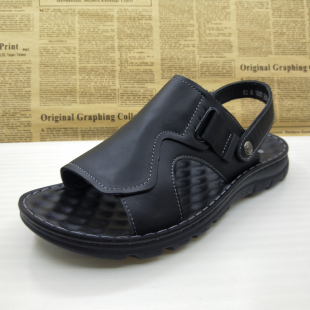 夏季 凉鞋 驾车鞋 男拖鞋 沙滩鞋 撤柜真皮全皮轻便防滑透气百搭两穿鞋