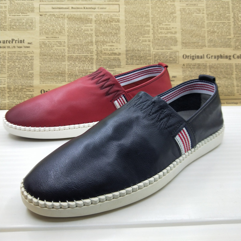 撤柜真皮头层牛皮一脚蹬防滑透气休闲板鞋上线豆豆鞋百搭软底男鞋,流行男鞋,休闲皮鞋,淘宝优惠券,粉丝福利购,淘宝优惠卷