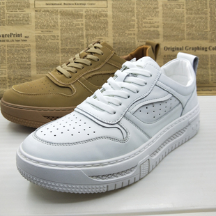 撤柜真皮里外全皮软底手工上线休闲板鞋防滑透气小白鞋驾车鞋男鞋