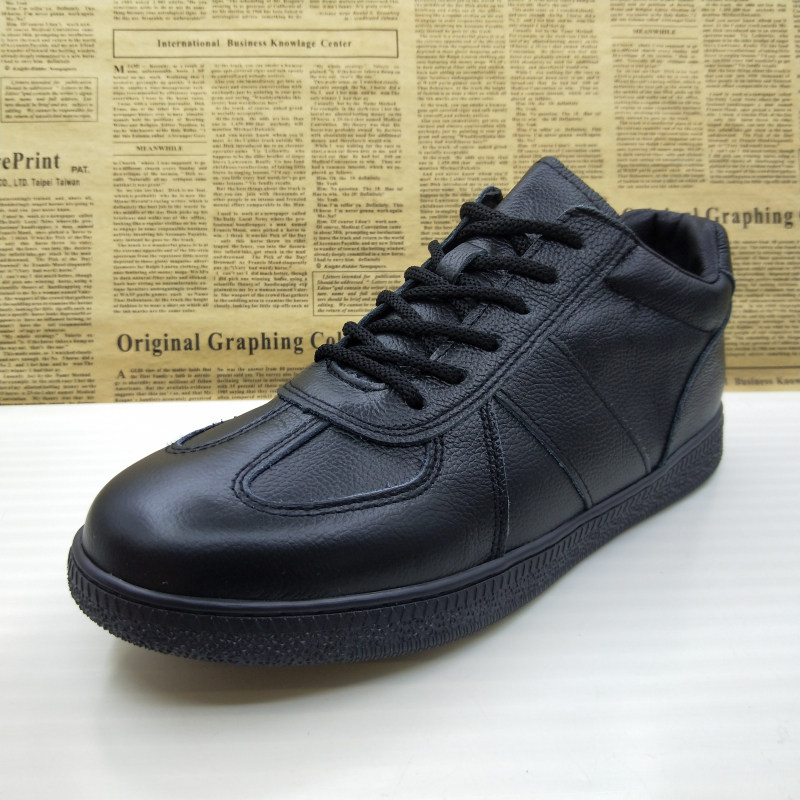 撤柜清仓真皮头层牛皮软底防滑透气加绒保暖秋冬季系带工作鞋男鞋