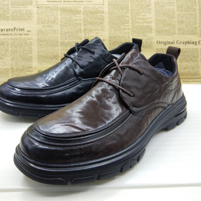 防滑透气百搭舒适配西装男皮鞋