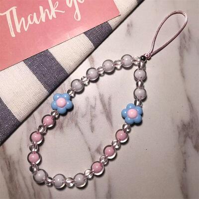 ins风原创自制手机链粉系