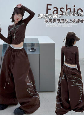 服演出服爵士舞秋冬露肚脐女孩服装儿童款舞蹈大女童嘻哈上衣街舞