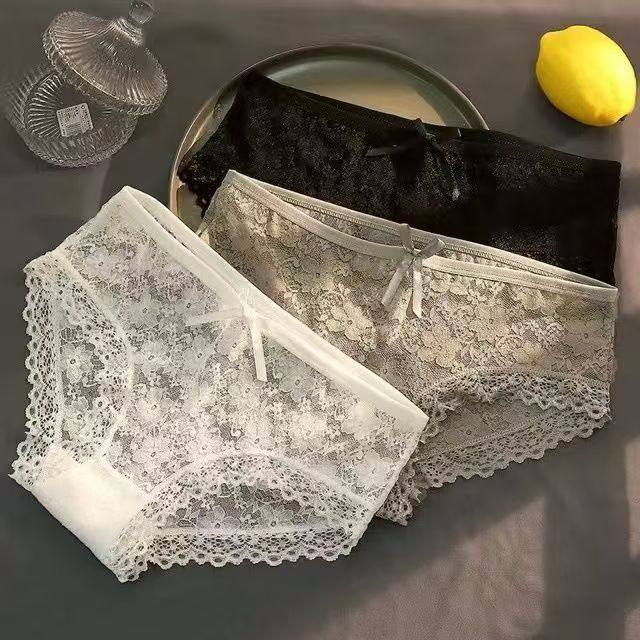 爆款性感蕾丝内裤女士超薄透明低腰迷人日系少女抗菌透气三角裤头