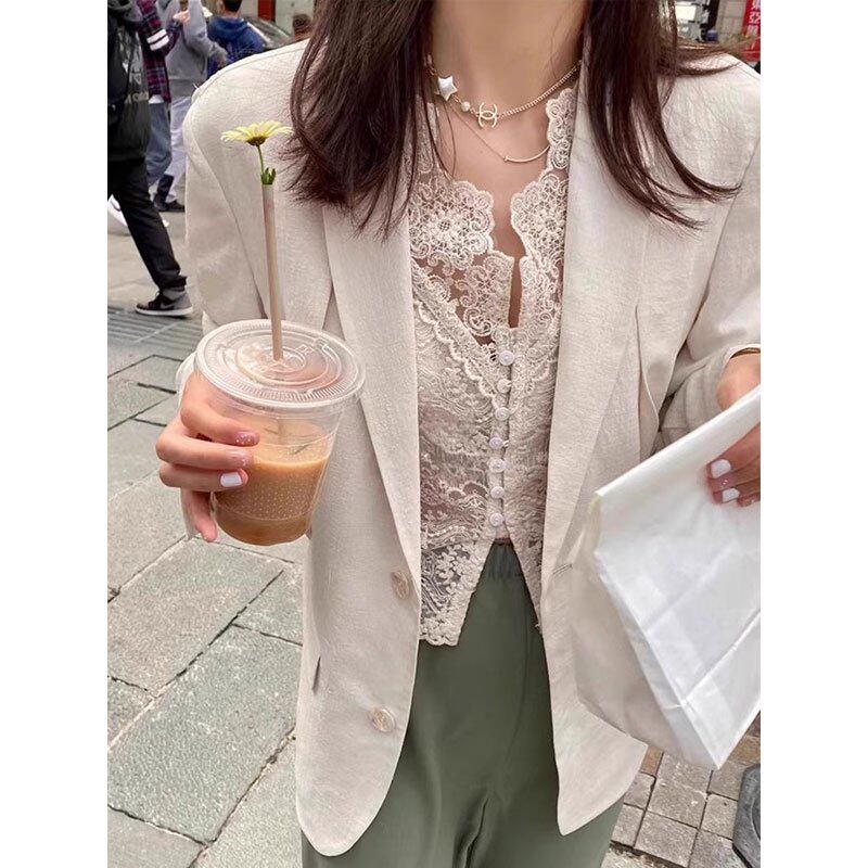 性感纯欲风蕾丝开衫上衣女秋季新款V领修身显瘦高级感内搭打底衫