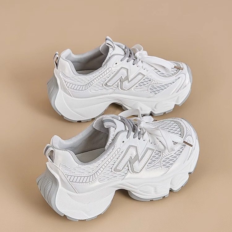 厚底老爹鞋女2025新款春夏季小白鞋透气网面鞋子配裙子运动鞋,女鞋,时尚休闲鞋,淘宝优惠券,粉丝福利购,淘宝优惠卷