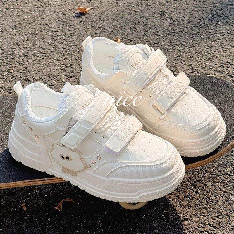 秋季魔术贴小白鞋女2025新款厚底大头鞋休闲运动百搭学生板鞋,女鞋,时尚休闲鞋,淘宝优惠券,粉丝福利购,淘宝优惠卷