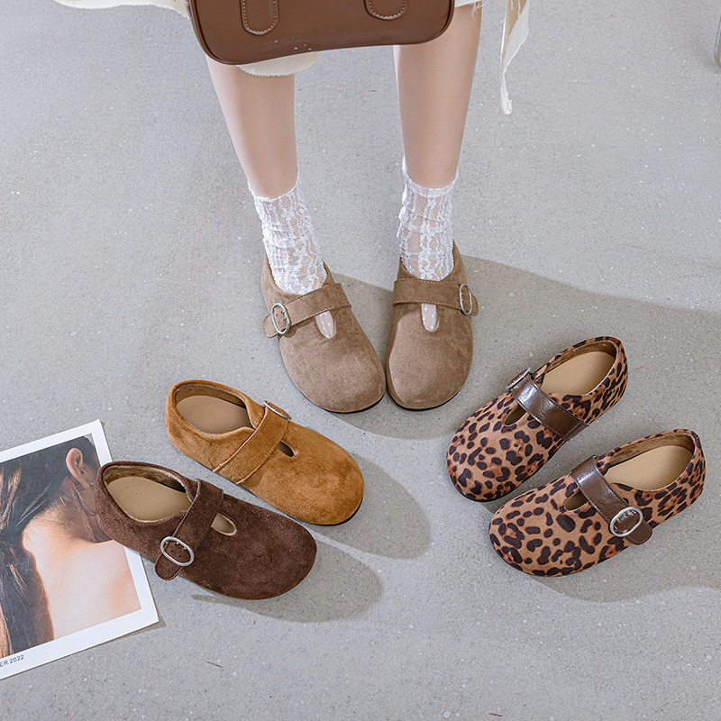 1023豹纹厚底全包勃肯鞋女2026春秋季新款舒适皮带扣软底玛丽珍鞋,女鞋,时尚休闲鞋,淘宝优惠券,粉丝福利购,淘宝优惠卷