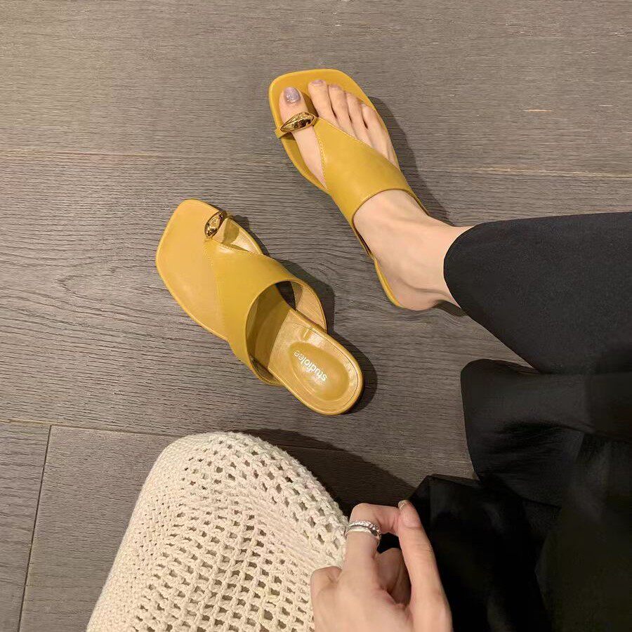 葡萄妈studiolee卡普里初夏时髦金属套趾凉居家凉拖凉鞋男拖鞋
