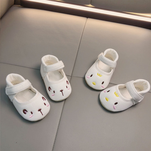 12个月不掉鞋 1岁软底防滑棉布鞋 春秋婴儿宝宝室内学步鞋