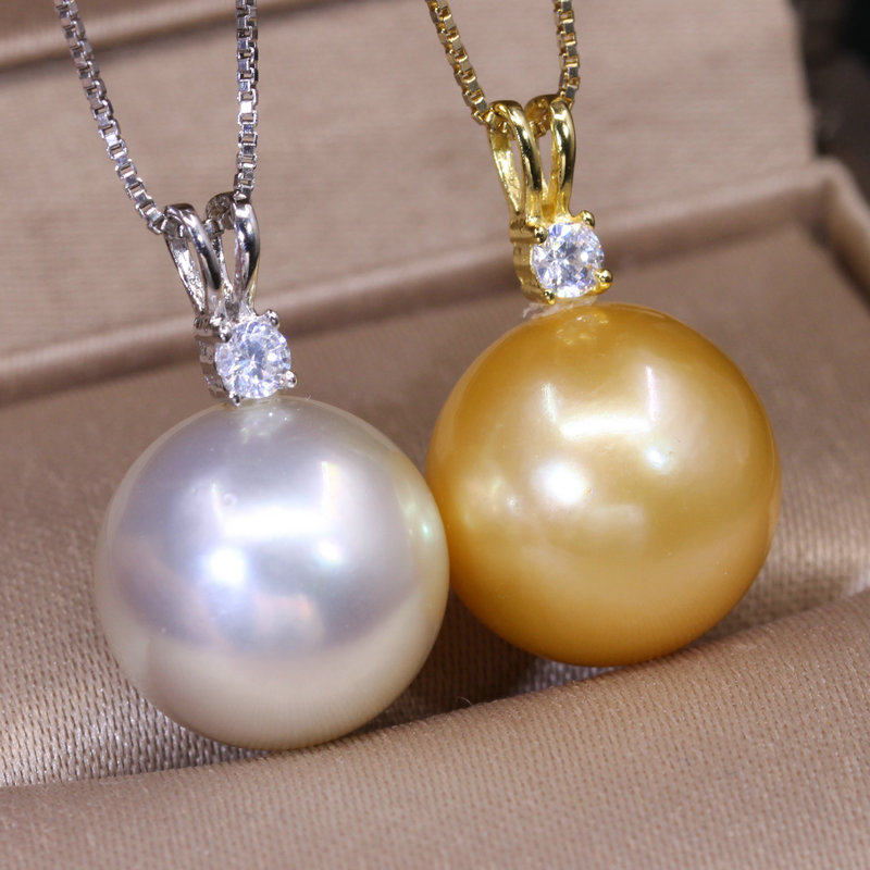 s925纯银吊坠配件珍珠项坠女款半成品配件小v锆石项链坠子空托