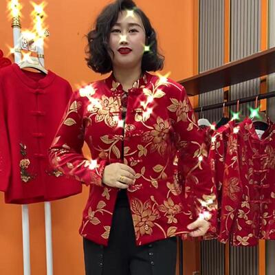 冬季新款加绒保暖中老年女装