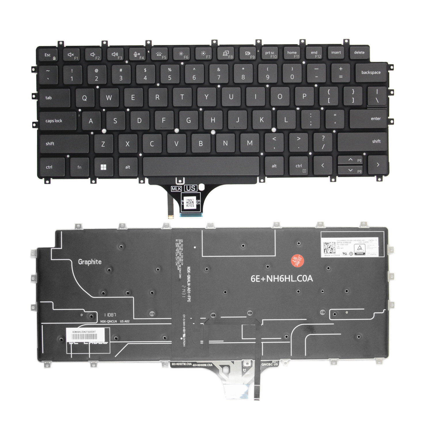 全新戴尔Dell Latitude 9510 9520 笔记本键盘