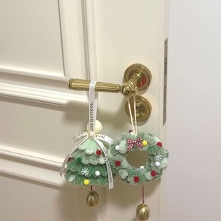 圣诞节扭扭棒圣诞树挂件diy材料包手工编织花环车载挂件自制礼物