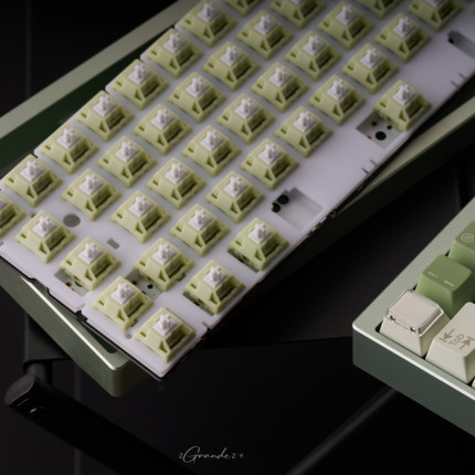 键盘轴体机械客制化热插拔线性顺滑无润手感中频脆茉莉奶绿轴V2M