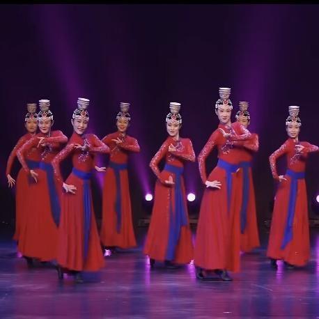 蒙古舞蹈演出服新款套装表演艺考练习中国风蒙古族少数民族大摆裙