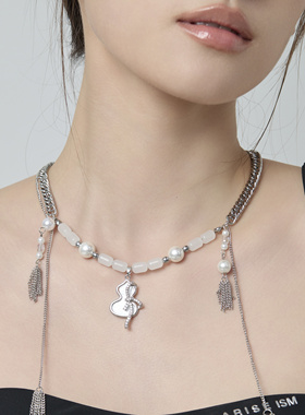 Starfire铜合金女新中式锁骨链