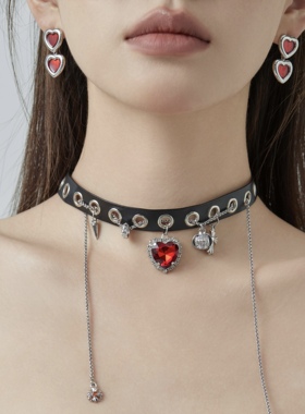 Starfire皮革女复古锁骨链