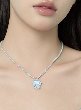 Starfire彩色串珠项链天使小熊少女心甜酷甜美多巴胺童趣锁骨链女