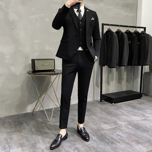 长期做不断货#大码不加价 小西装三件套 修身西服套装 SJT70-P225图片