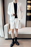 夏季时尚休闲纯色西服套装宽松版西装短裤套装A445-TZ103-P200，男装牛仔裤，电商A445