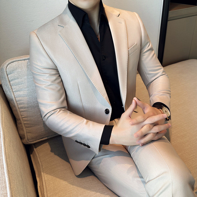 秋冬韩版修身小西装外套 一扣时尚休闲西服杏色A445-XZ3611A-P125图片