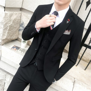 长期做不断货 韩版小西装 男士西服套装新郎结婚礼服三件套 TZ11,男装西服套装,电商A445