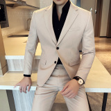 秋冬韩版修身小西装外套两粒扣时尚休闲西服A445-XZ3611B-P125，男装西服，电商A445