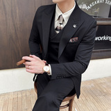 新款七色枪驳领高端西装两粒扣西服套装三件套A445-SJT9002-P260，男装西服，电商A445