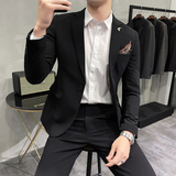 韩版修身小西装西服套装两件套长期做不断货白色LJT009-P210，男装西服套装，电商A445