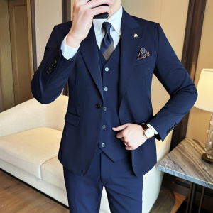 春秋韩版修身小西装外套一扣枪驳领时尚休闲西服A445-XZ9004深灰图片