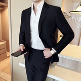 秋冬韩版修身小西装外套两扣时尚休闲西服杏色A445-XZ3611B-P125，男装西服，电商A445