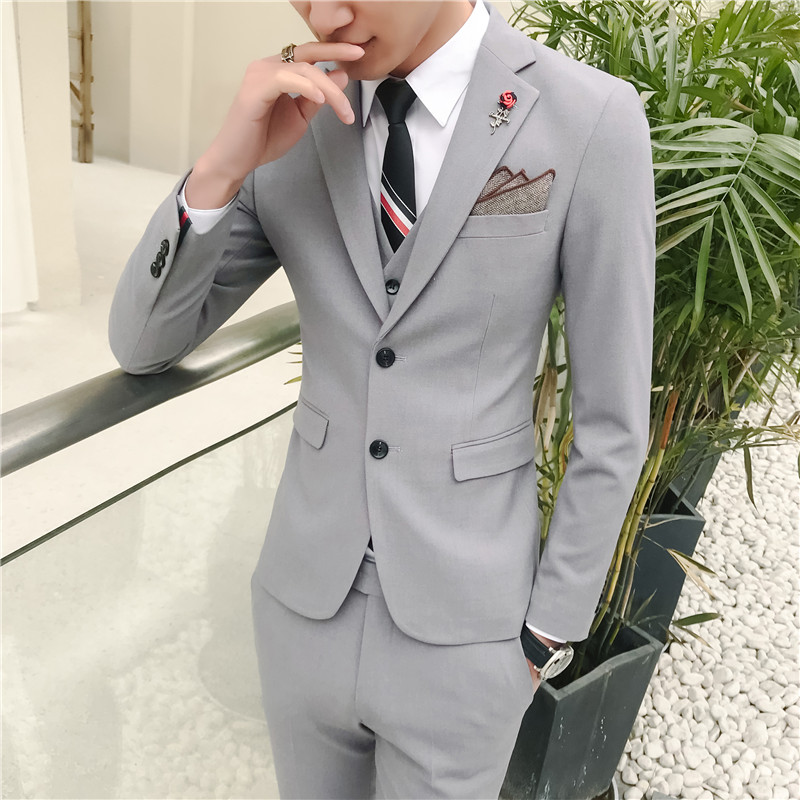 长期做不断货秋装新款韩版小西装 西服套装  结婚礼服三件套 TZ12图片