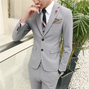 长期做不断货秋装新款韩版小西装 西服套装  结婚礼服三件套 TZ12图片