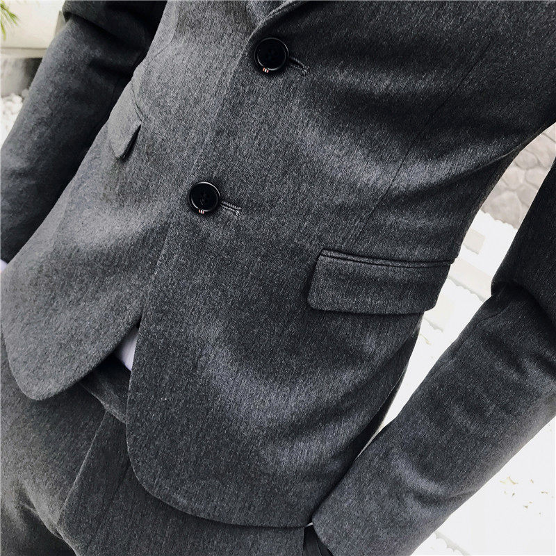 秋装新款韩版小西装高品质修身西服套装结婚礼服三件套黑色TZ15,男装西服套装,电商A445