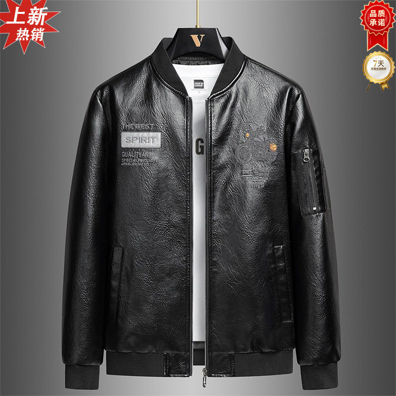 外套男皮衣2025新款今年流行爆款机车服冬季青年加绒保暖潮流立领