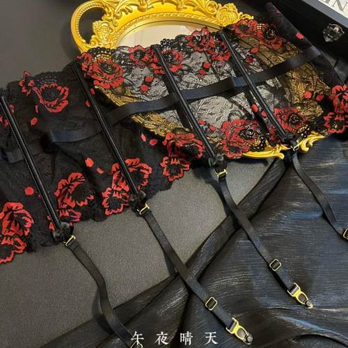 塑身马甲蕾丝鱼骨腰封吊袜带