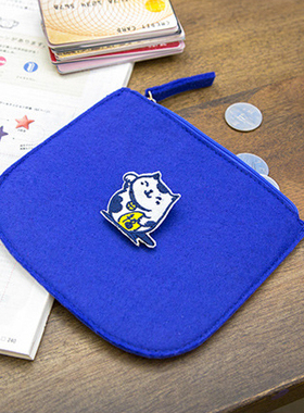 【58包邮】bentoy无纺布零钱包 韩国清新刺绣装饰收纳包