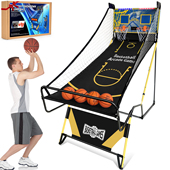 自动计分投篮球架折叠式 双人投篮机儿童成人娱乐投篮机