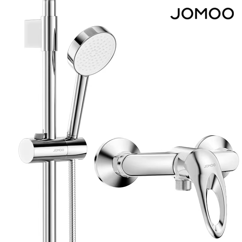 九牧卫浴无顶喷花洒套装淋浴家用简易明装沐浴室喷头卫生间淋浴器