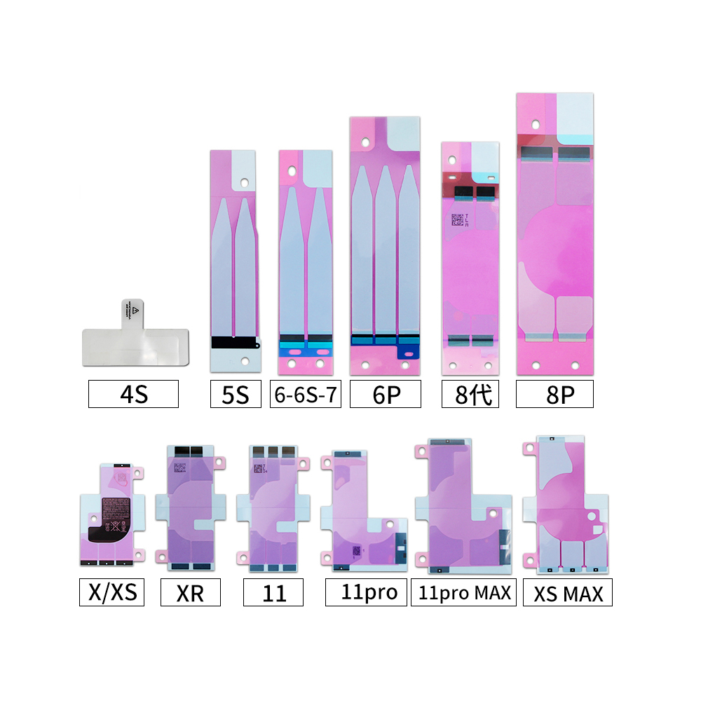 适用苹果电池胶贴 8plus 8代/7代/6s/plus/6代/5s 手拉双面胶背胶