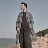 男士 生姜原创中国风复古外套男中长款 汉服风衣12832901 孤品